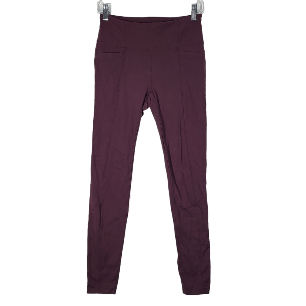 Athleta Metro High Waisted Legging Burgundy Small